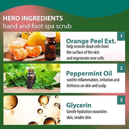Lilium Hand & Foot Spa Scrub For Dead Skin & Tan Removal | Orange Peel Extract | Ammonia Free | Exfoliate Dead Tissue, 900ml - Image 3
