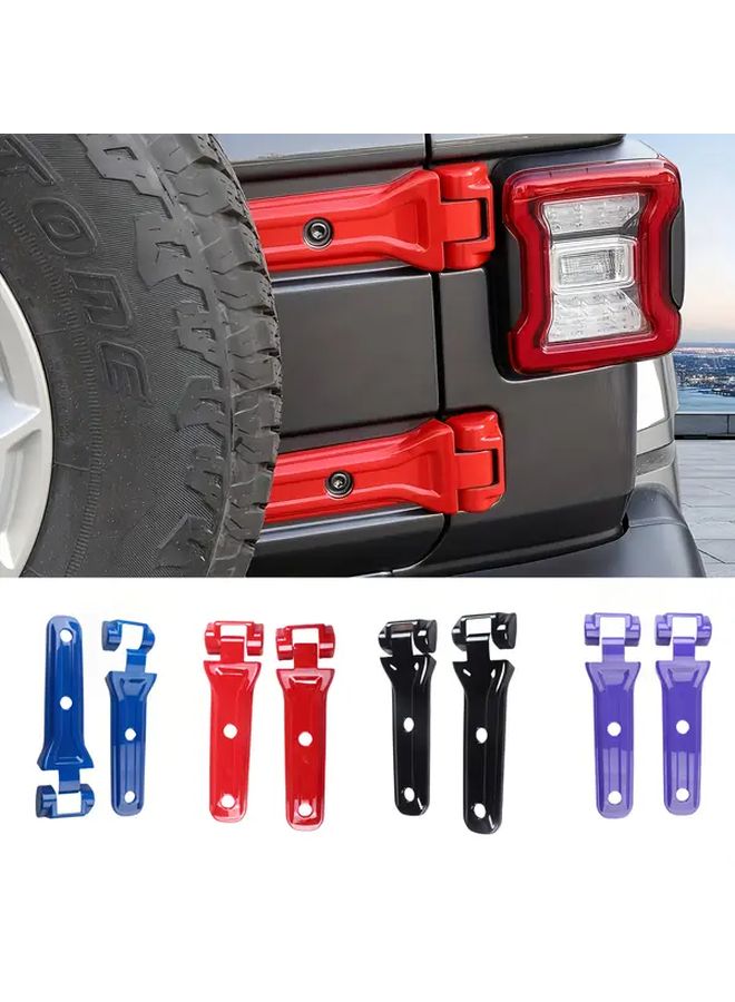 Purple Tailgate Hinge Cover Trim For JL Truck Bed Left Side 2 Pieces Universal Fit - Image 1