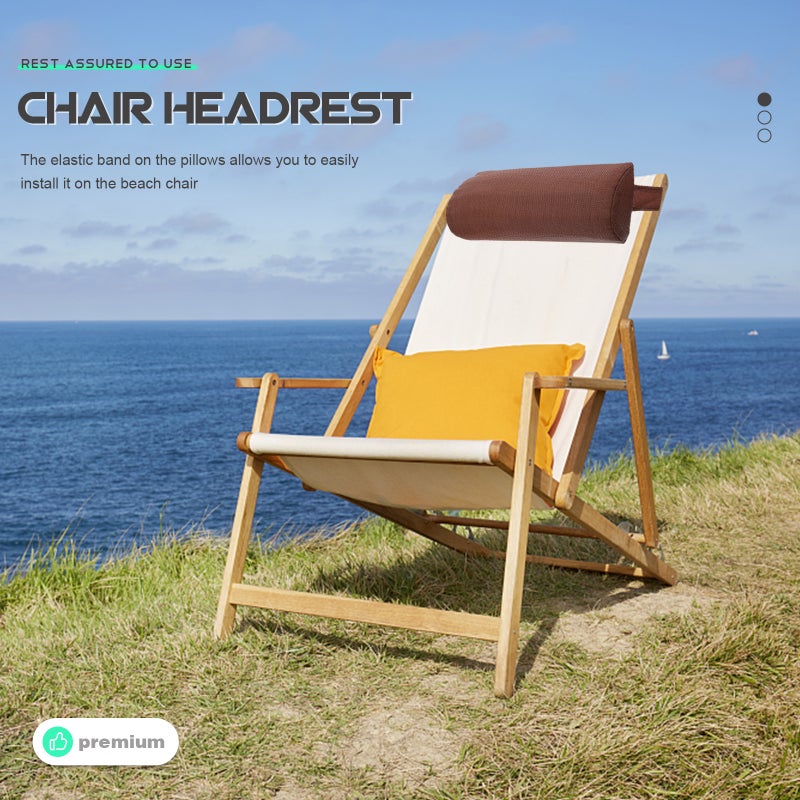 Outdoor Anti Lounge Chair Pillow Headrest Pillow for Folding Patio Beach Chair - Image 5