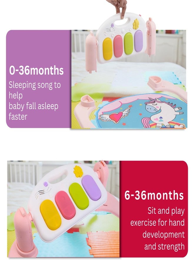 Yetli 5 in 1 Musical Keyboard Mat Piano Gym Mat Gym & Fitness Rack, Musical and Hanging Toys, Early Learning Infant Play Mat for Newborns and Toddlers (Multicolor) - Image 4