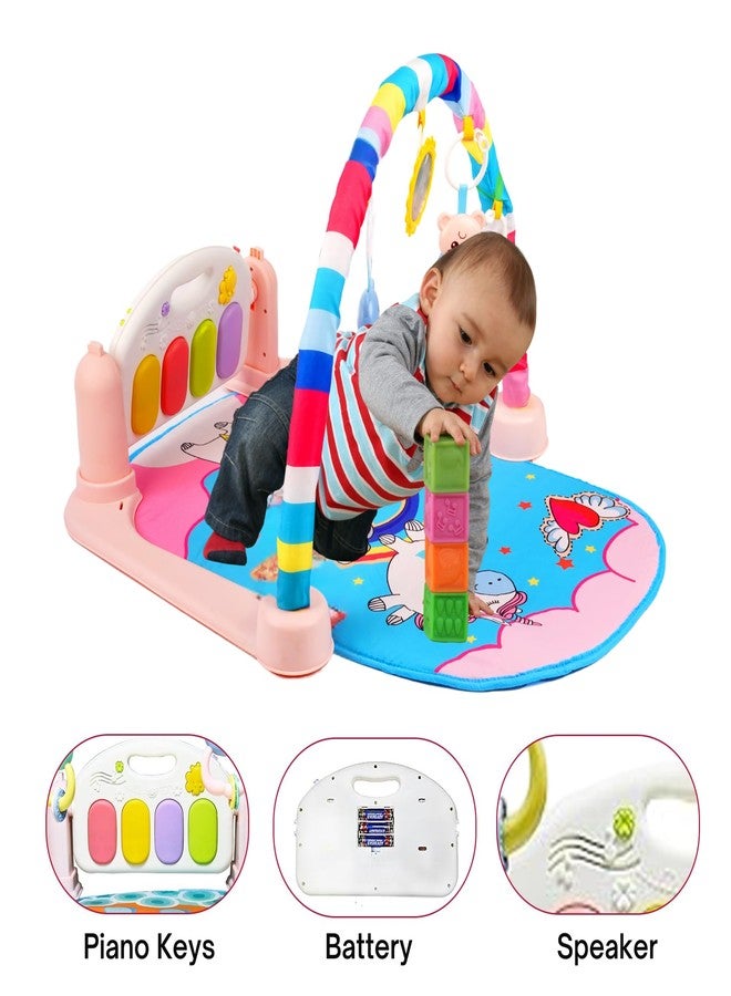 Yetli 5 in 1 Musical Keyboard Mat Piano Gym Mat Gym & Fitness Rack, Musical and Hanging Toys, Early Learning Infant Play Mat for Newborns and Toddlers (Multicolor) - Image 5