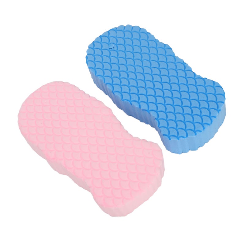 2pcs 3D Bath Sponge Exfoliating Soft High Toughness Reusable Body Shower Sponge for Adults Kids - Image 1