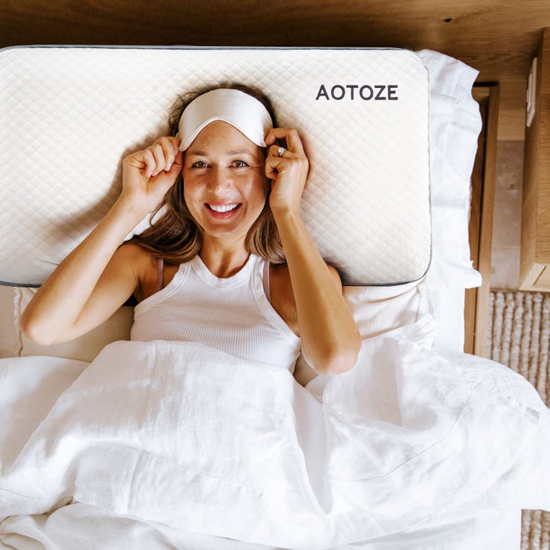 AOTOZE Best Firm Memory Foam Pillow, 28 x 15 x 4.5 inch, CertiPUR-US Certified, Breathable, Washable Pillowcase, 3-Year Warranty - Image 5