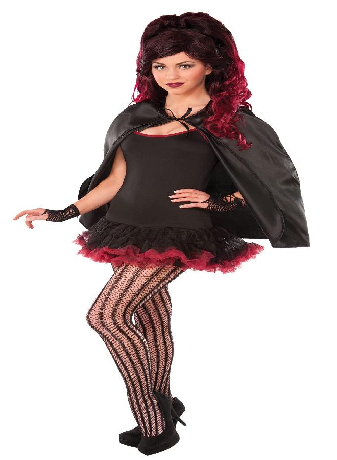 Forum Novelties Standard Forum Waist Length Fantasy Costume Cape, Black, One Size - Image 1