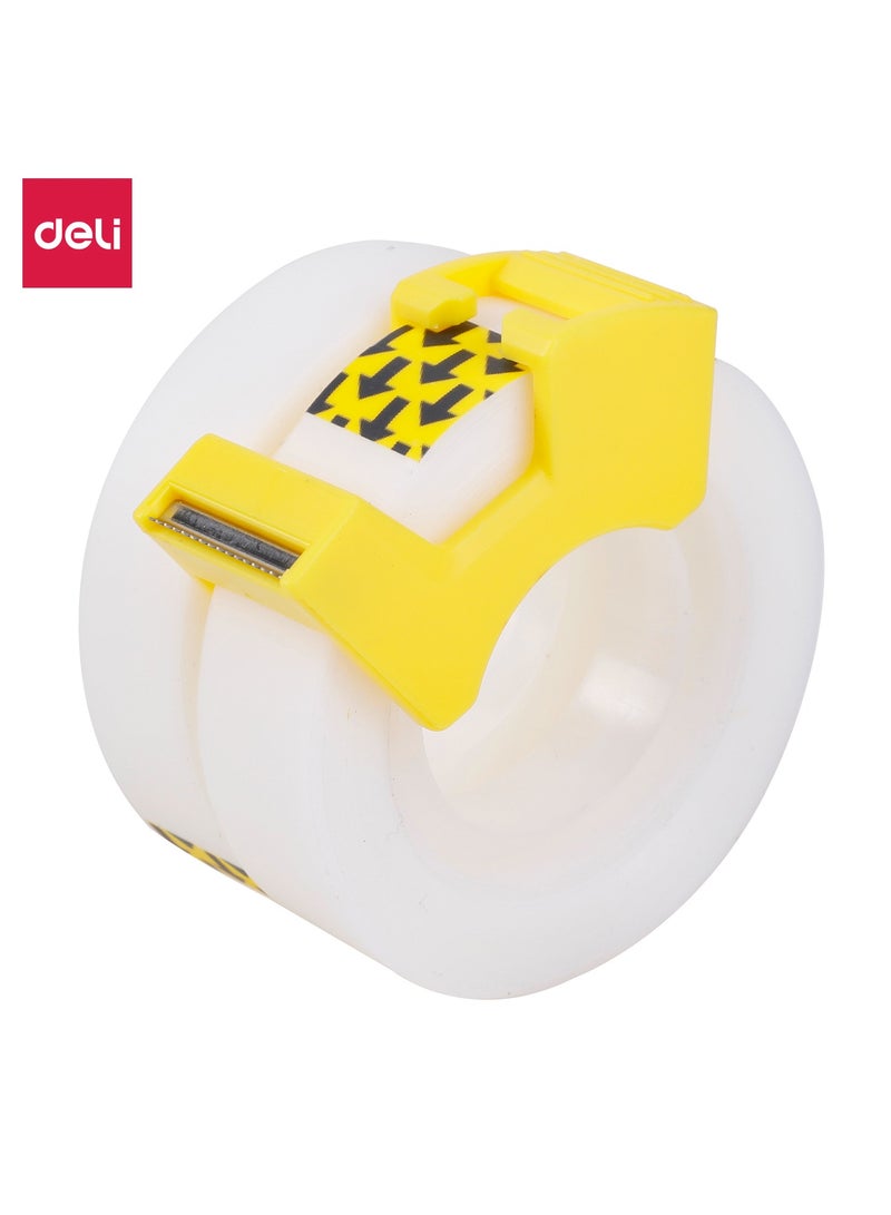 Deli EA30411 Stick Up BOPP Invisible Tape with Dispenser, 12mm x 18.3mm, Non-Toxic, Low Odor, 2PCS - Image 1