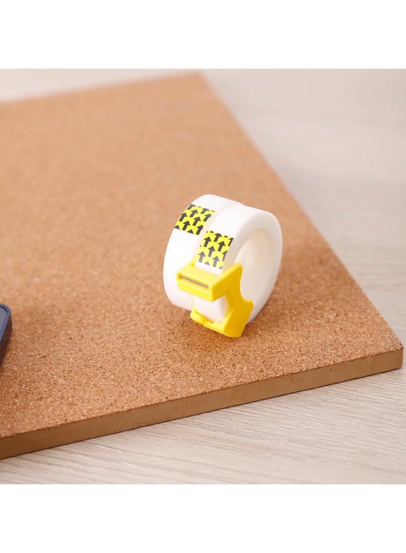 Deli EA30411 Stick Up BOPP Invisible Tape with Dispenser, 12mm x 18.3mm, Non-Toxic, Low Odor, 2PCS - Image 4