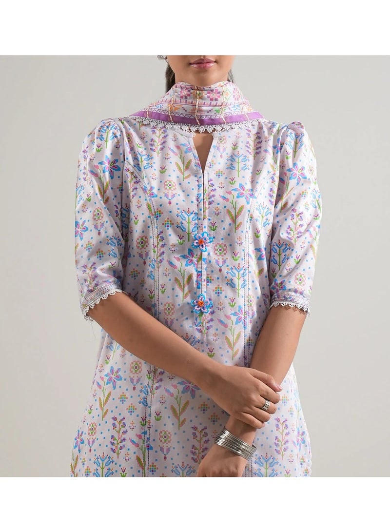 Fabric Pakistani Printed Lawn Dress - Image 3