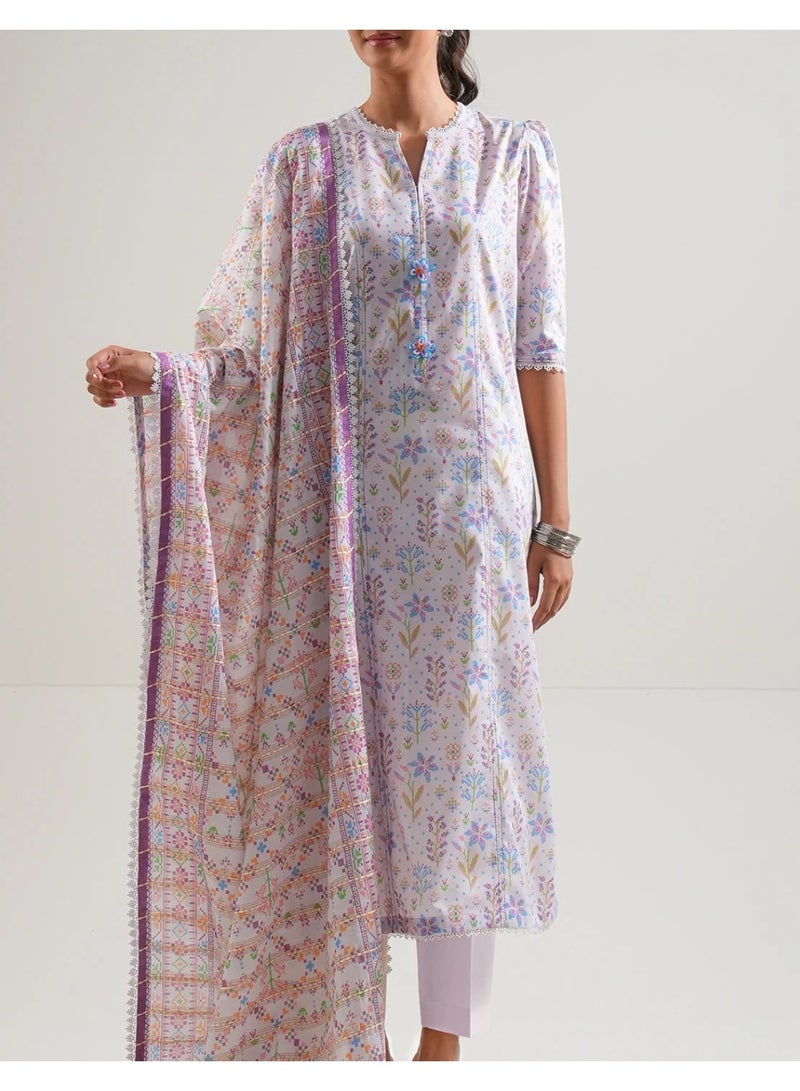 Fabric Pakistani Printed Lawn Dress - Image 2