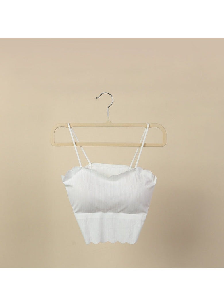 Hanayo 10 Pack Pants Hangers Cloth Hanger Set Non-Slip Velvet Hangers Space Saving Clothes Hanger Set with 360 Degree Swivel Hook Cloth Hangers for Coats Skirts Pants Dresses(Beige)  - Image 4