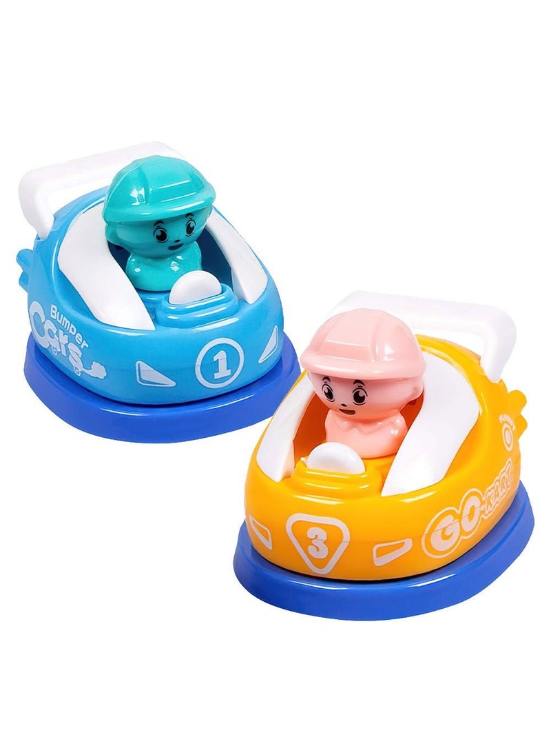 BOLAND Bumper Cars Pull Back Toys Plastic 4.5cm 2-Pack - Image 1