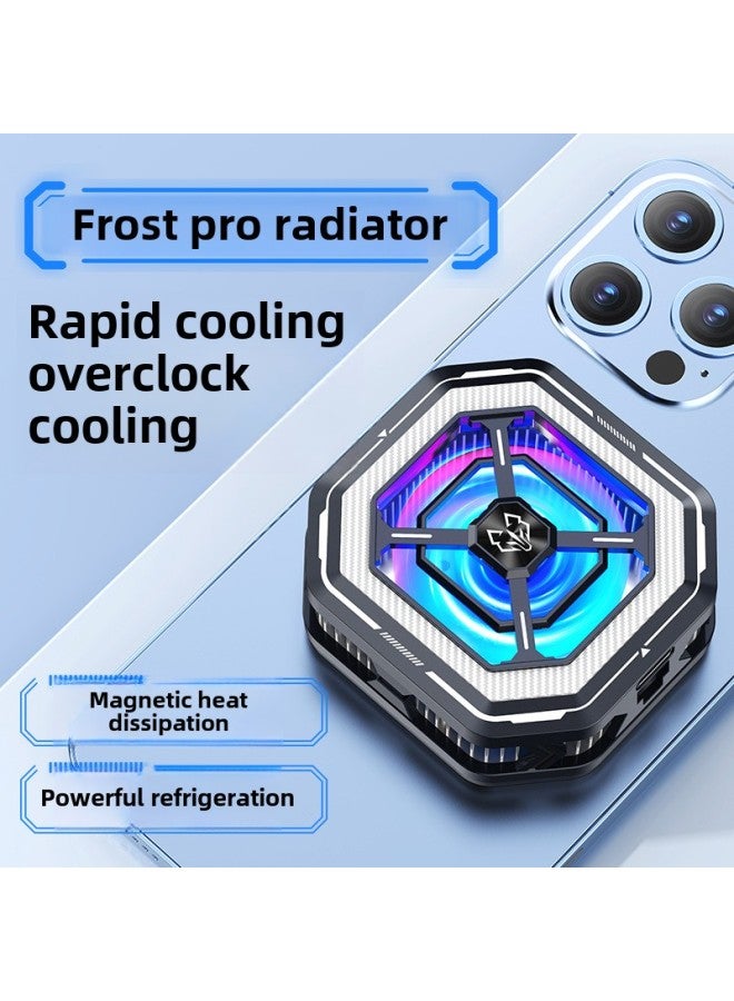 2024 Gray Wolf Mobile Phone Radiator HL01 Semiconductor Radiator 2 In 1 With Clip Icing Refrigeration-Color:[HL01 Icing] 4 Grey Wolf Finger Coat  - Image 3