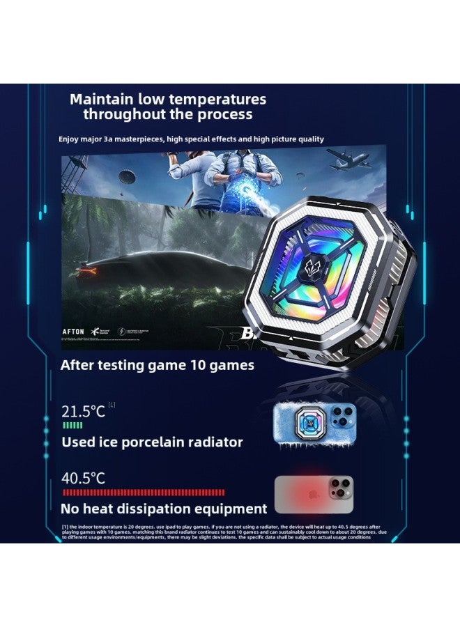 2024 Gray Wolf Mobile Phone Radiator HL01 Semiconductor Radiator 2 In 1 With Clip Icing Refrigeration-Color:[HL01 Icing] 4 Grey Wolf Finger Coat  - Image 5