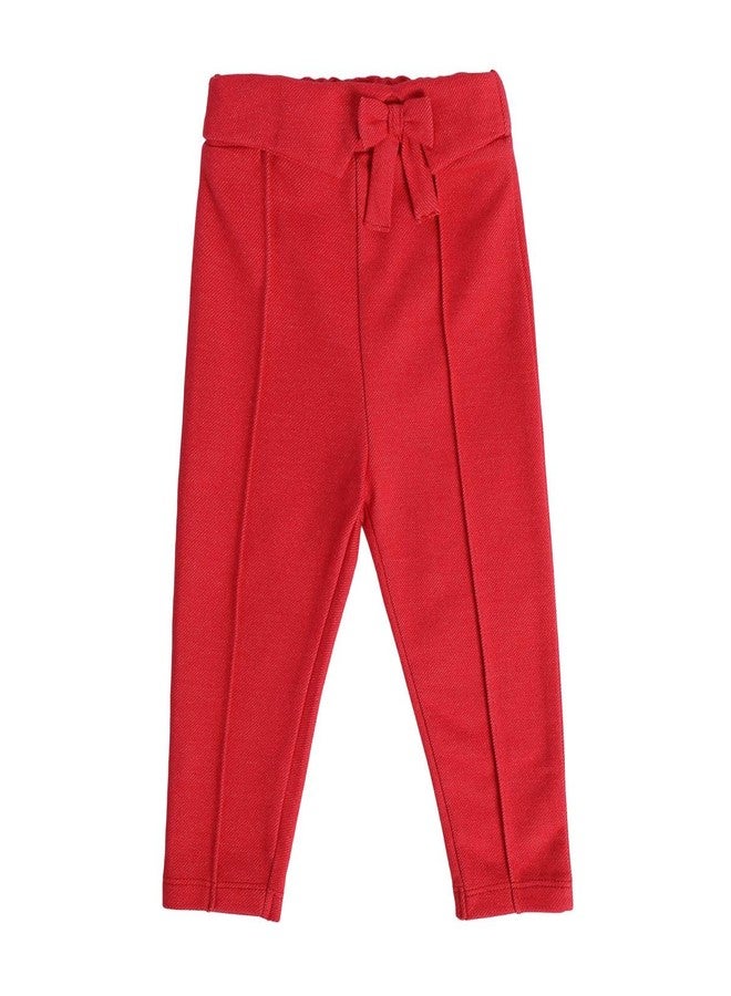 miniklub Baby Full Length Knitted Cotton Red Color Jegging (0-3M) - Image 1