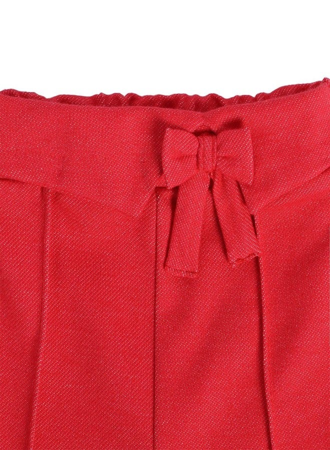 miniklub Baby Full Length Knitted Cotton Red Color Jegging (0-3M) - Image 4