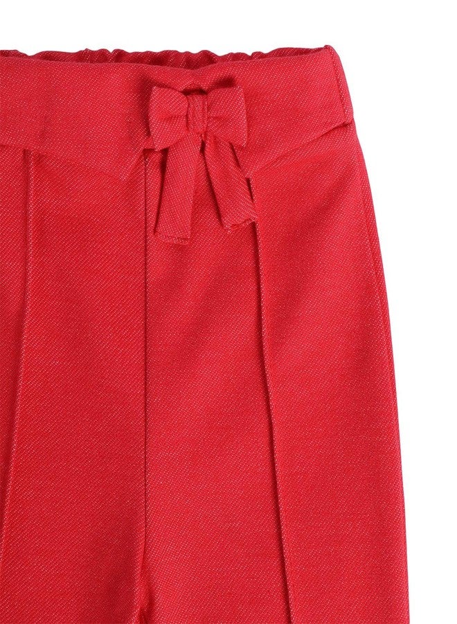 miniklub Baby Full Length Knitted Cotton Red Color Jegging (0-3M) - Image 5