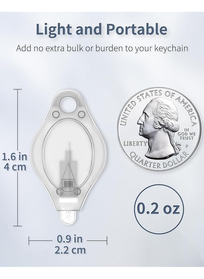 Bukela 7 Pack LED Flashlight Keychain Mini Keychain Light 14 Lumen Portable Ultra Bright Battery Powered Key Ring Torch for Outdoor Camping Hiking and Emergency Lighting white - Image 3