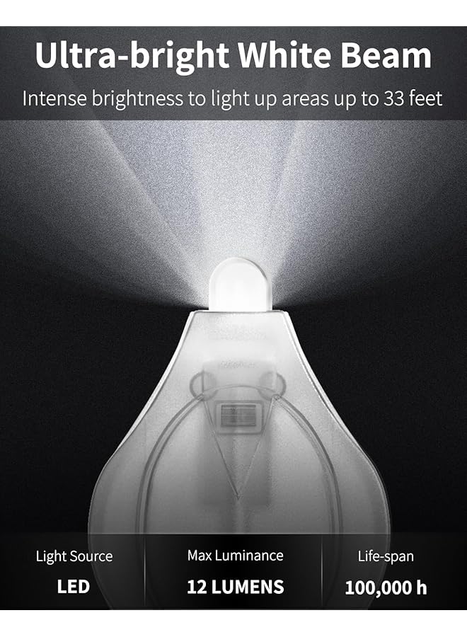 Bukela 7 Pack LED Flashlight Keychain Mini Keychain Light 14 Lumen Portable Ultra Bright Battery Powered Key Ring Torch for Outdoor Camping Hiking and Emergency Lighting white - Image 2