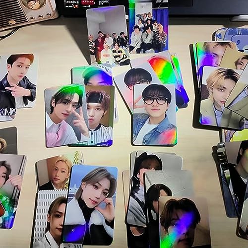 PYAJUU Stray Kids Laser Photocard 50pcs Stray Kids Laser Card Kpop Stray Kids LOMO Cards Kpop Straykids 5-Strar Album Card Stray Kids Photo Cards 5-Star Postcard Gift for Fans Daugher - Image 3