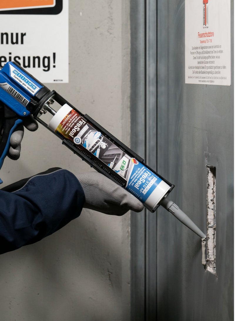 Weicon Flex 310 M FireSeal | 310 ml | Concrete Grey | Adhesive and Sealant With Fire Resistance Up To 120 Minutes - Image 4