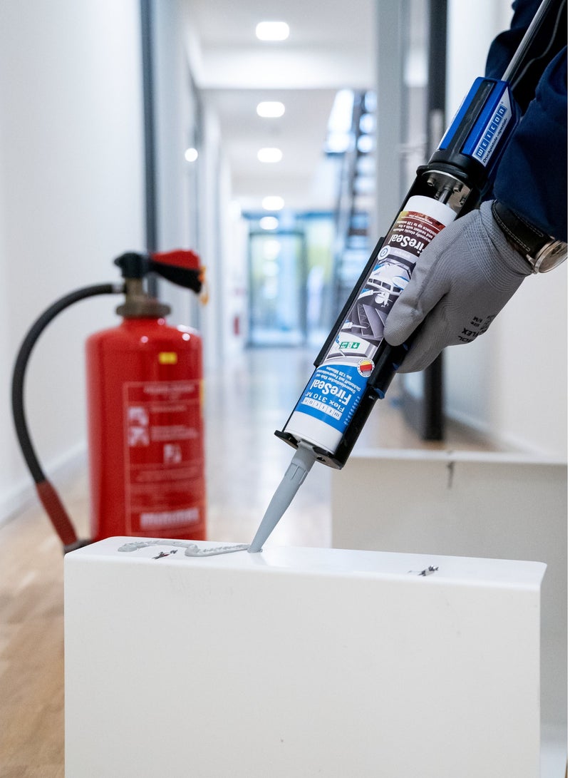 Weicon Flex 310 M FireSeal | 310 ml | Concrete Grey | Adhesive and Sealant With Fire Resistance Up To 120 Minutes - Image 5