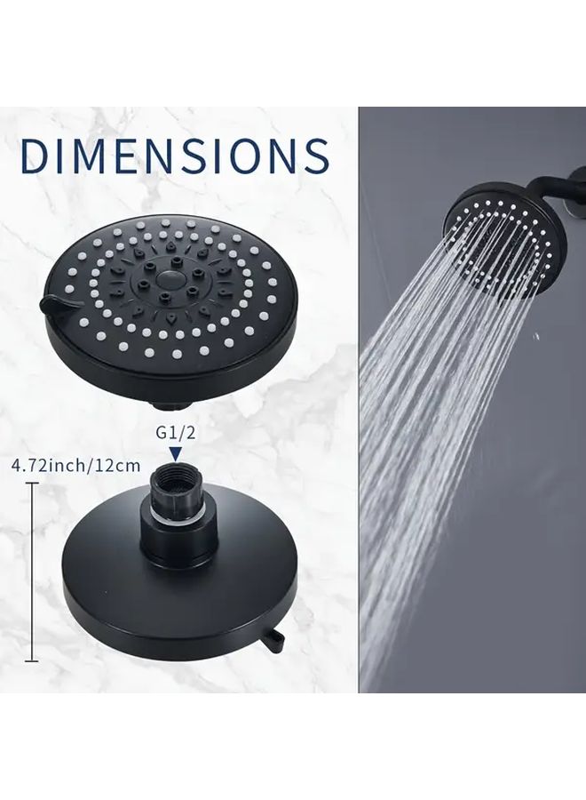 Black Five Mode High Pressure Shower Head Easy Install No Tools Needed - Image 3
