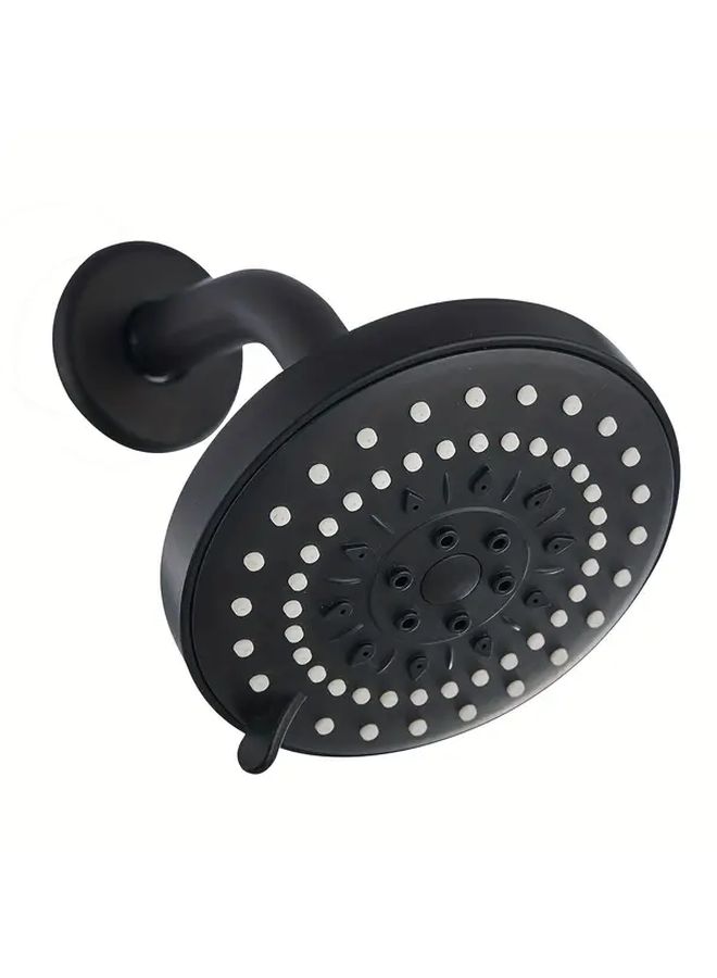 Black Five Mode High Pressure Shower Head Easy Install No Tools Needed - Image 1