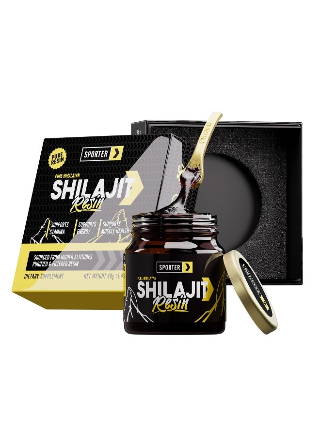 Sporter Pure Himalayan Shilajit Resin – 250mg per Serving, High Fulvic Acid, 40g Natural Dietary Supplement - Image 2