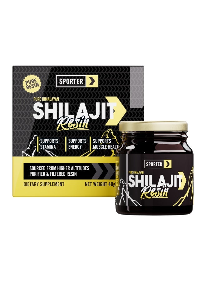 Sporter Pure Himalayan Shilajit Resin – 250mg per Serving, High Fulvic Acid, 40g Natural Dietary Supplement - Image 1