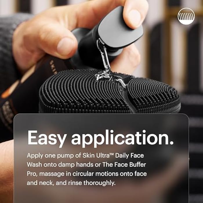 MANSCAPED® Skin Ultra™ Face Wash - Men's Exfoliating Facial Cleanser Enriched with Ceramides for Hydrated, Soft, Smooth & Brighter Skin, AHA Complex for Exfoliation, Non-Irritating Formula, 6 fl oz - Image 5