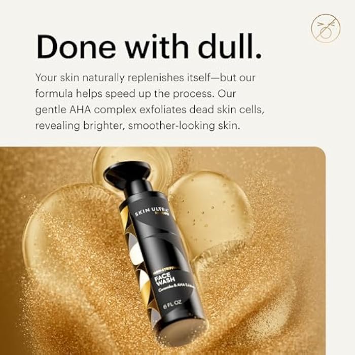 MANSCAPED® Skin Ultra™ Face Wash - Men's Exfoliating Facial Cleanser Enriched with Ceramides for Hydrated, Soft, Smooth & Brighter Skin, AHA Complex for Exfoliation, Non-Irritating Formula, 6 fl oz - Image 4