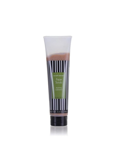 MGA Vegan Face Scrub - Scruff Rescue Face Scrub, Daily Exfoliator & Face Wash for Deep Cleaning | Prevents Blackheads & Ingrown Hairs | pH Balanced Walnut Shell Microdermabrasion | 5.5 oz