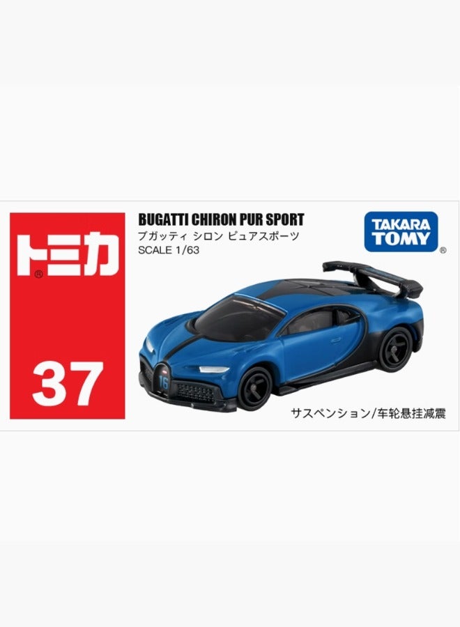 Takara Tomy Tomica 37 BUGATTI CHIRON PUR SPORT Blue Diecast