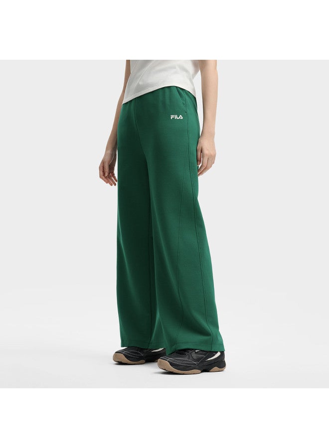 FILA Women'S Casual Pants, Fashionable Leisure, Simple And Comfortable, Basic Versatile Straight-Leg Wide-Leg Knit Trousers - Image 3