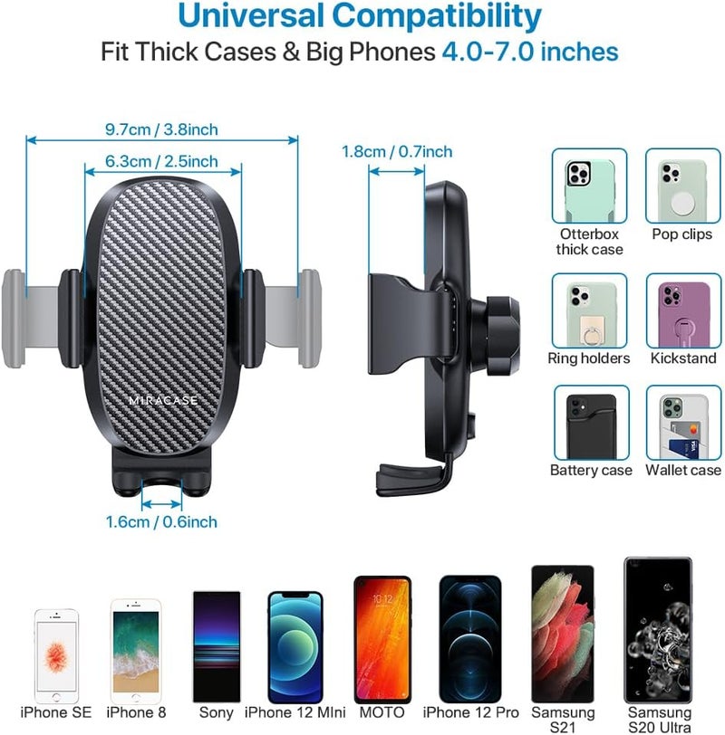 Miracase [2025 Latest Upgraded] Universal Cup Phone Holder for Car, [Rotatable & Adjustable] Long Neck Car Cup Holder Phone Mount Compatible with iPhone, Samsung, Google & More Smartphones - Image 5