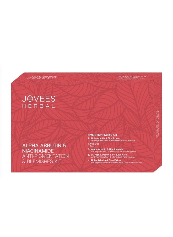 Jovees Herbal Alpha Arbutin & Niacinamide Anti Pigmentation & Blemishes Facial Kit | For Pigmentation & Blemishes | For Multiple Use | Improves Uneven Skin Tone - Image 1