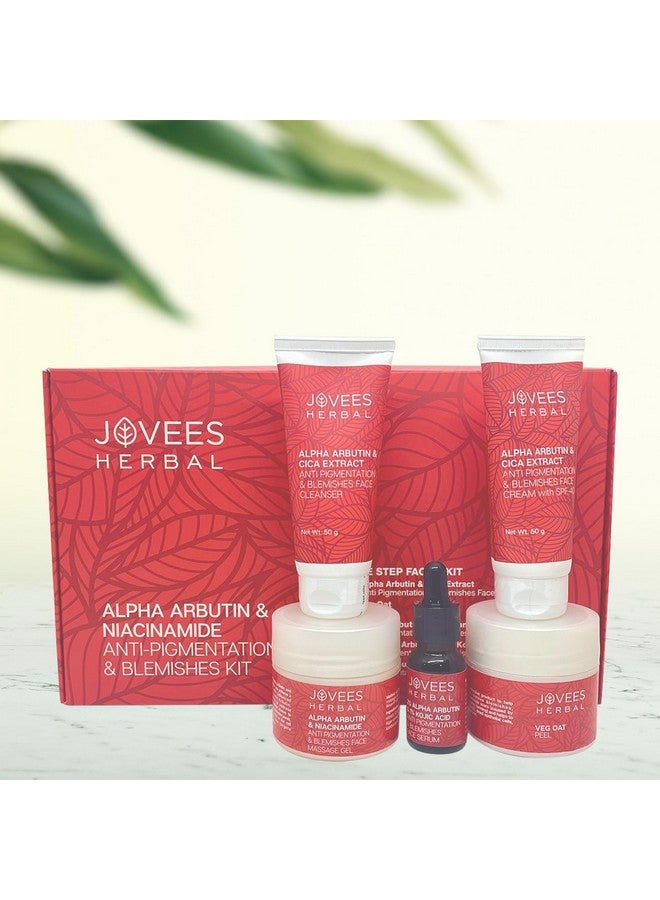 Jovees Herbal Alpha Arbutin & Niacinamide Anti Pigmentation & Blemishes Facial Kit | For Pigmentation & Blemishes | For Multiple Use | Improves Uneven Skin Tone - Image 3