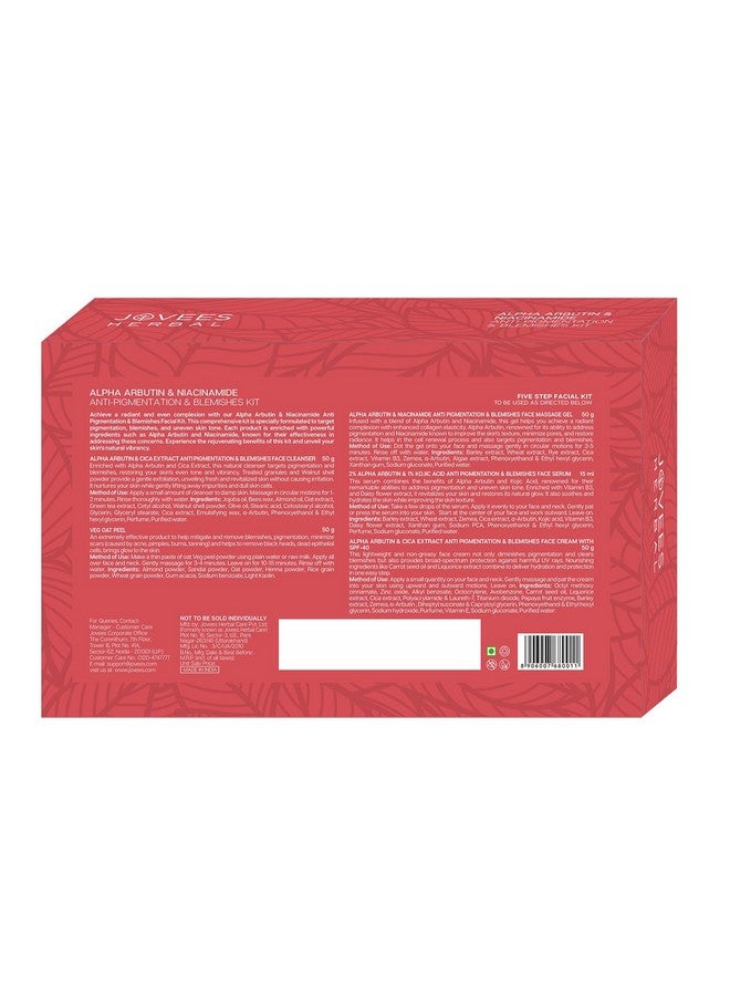 Jovees Herbal Alpha Arbutin & Niacinamide Anti Pigmentation & Blemishes Facial Kit | For Pigmentation & Blemishes | For Multiple Use | Improves Uneven Skin Tone - Image 2