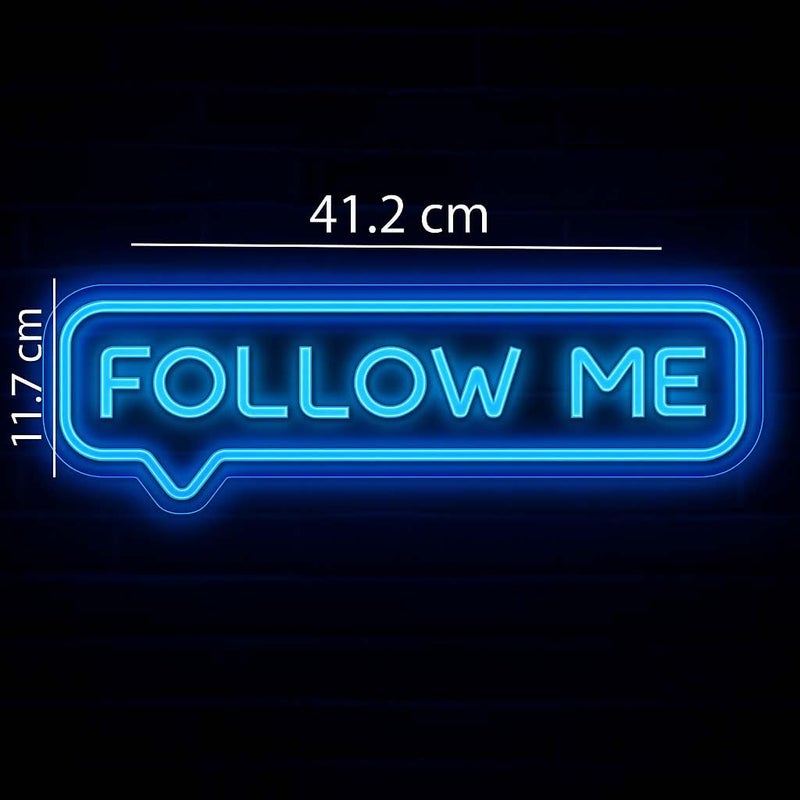 Horoof Home Follow Me Neon LED Wall Light - 41.2x11.7 cm Blue Acrylic Decor - Image 2