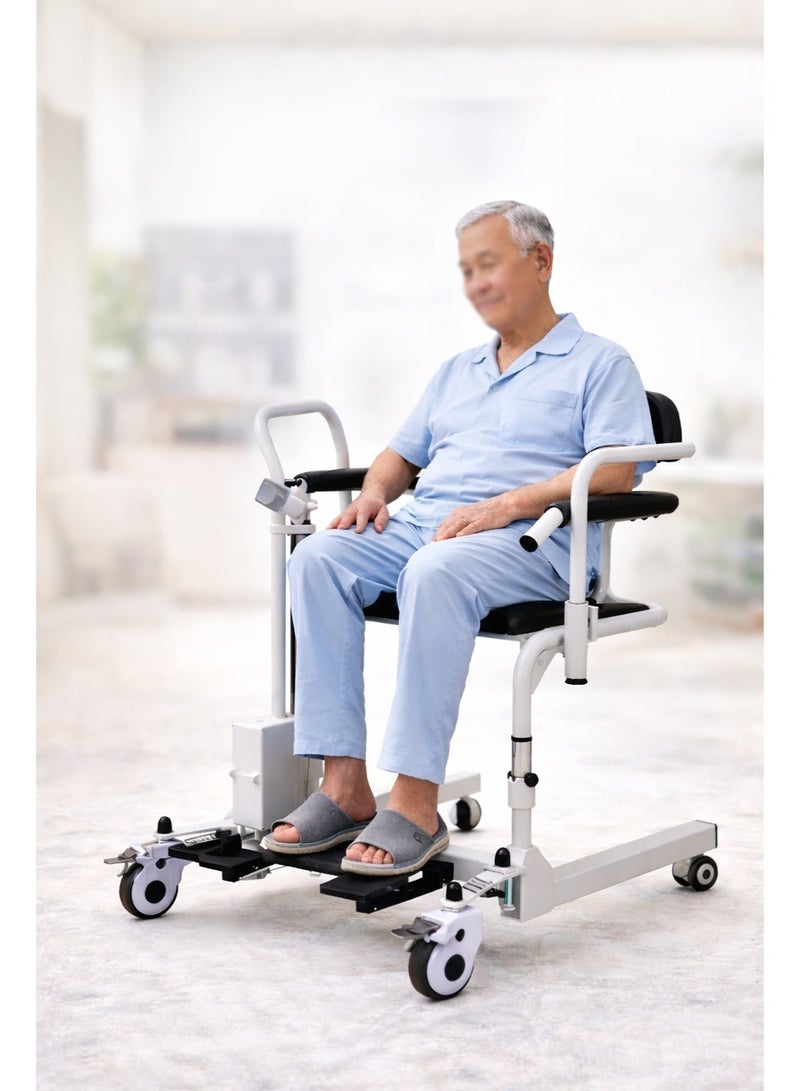 Enjoycare EK912 Electric Patient Transfer Chair – 150kg Capacity, 33cm Powered Lift Range, Rechargeable Battery, Medical Transfer Lift for Elderly & Disabled, Hospital & Home Use Mobility Chair - Image 1