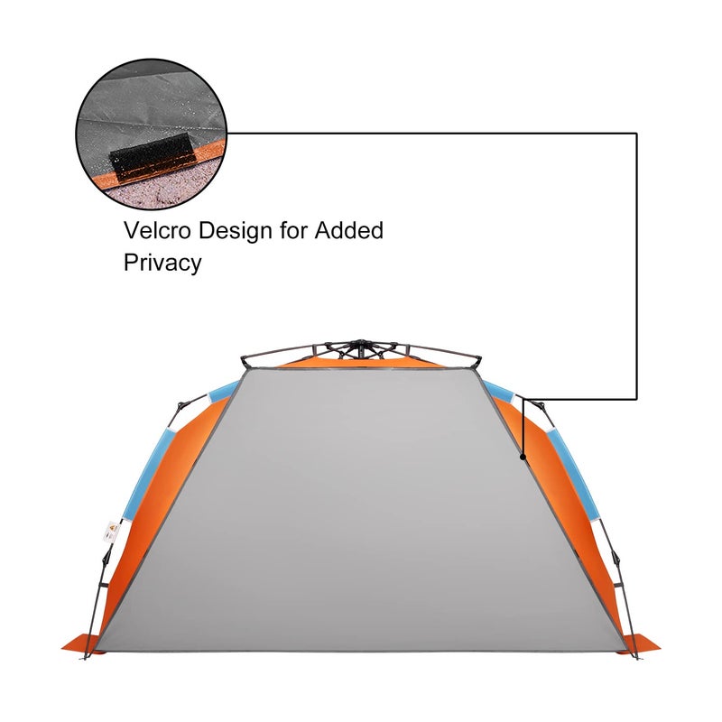 Oileus XX-Large Beach Tent Sun Shelter for 5-6 Person Portable Sun Shade Instant Pop Up Tent for Beach with Carrying Bag, Stakes, 6 Sand Pockets, Anti UV for Fishing Hiking Camping, Waterproof - Image 5