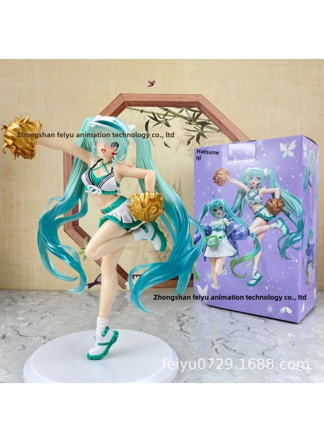 Cinnamon Dog Hatsune Miku Figure Butterfly Elf Pink Skirt Sleeping Beauty Luotianyi Ornament Beautiful Girl Gift-Color:Color Box-green Leaves  - Image 5