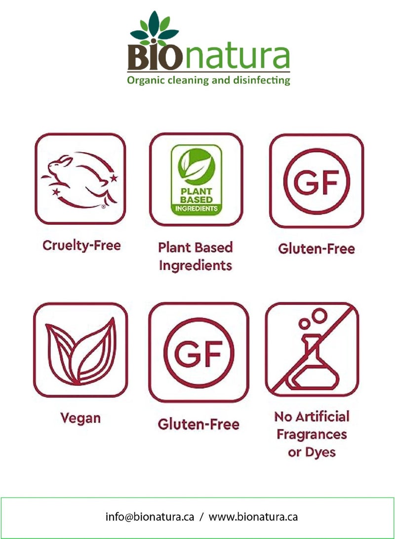 بيوناتورا غسول أطباق عضوي من بيوناتورا، مزيل طبيعي للدهون، سائل غسيل أطباق غير سام، صابون أطباق صديق للبيئة، منظف أطباق نباتي، تركيبة قابلة للتحلل الحيوي، آمن على اليدين (5 لترات) - Image 2