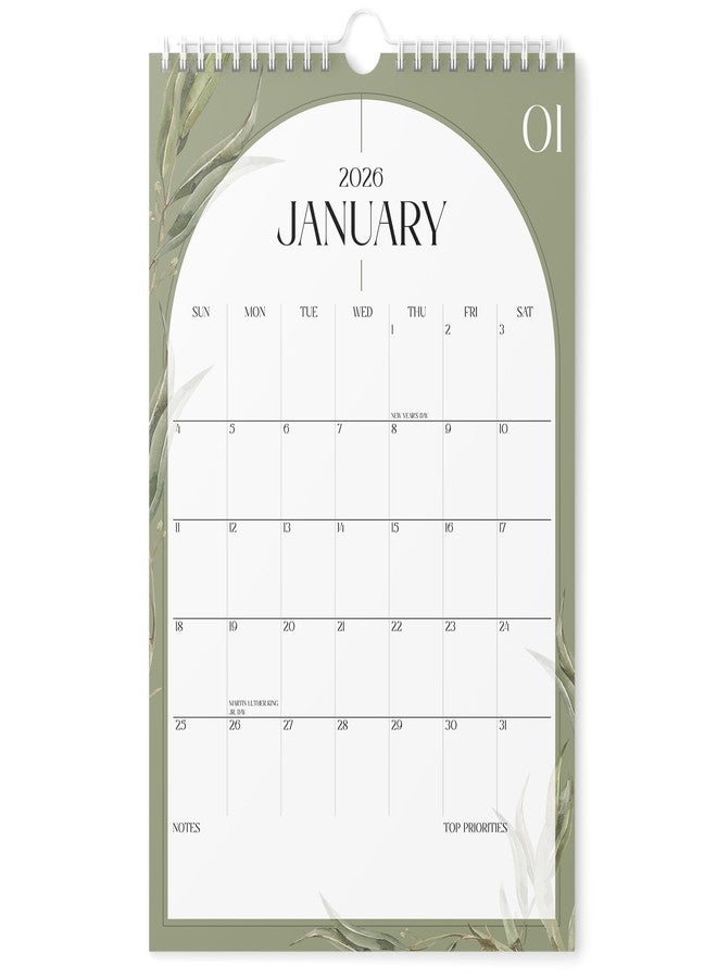 Karto Wall Calendar 2026 - Vertical 11x17 inch January 2026 to June 2027 - Boost Your Productivity and Easy Planning with the Aesthetic Monthly Calendar - Boho Greenery - Image 1