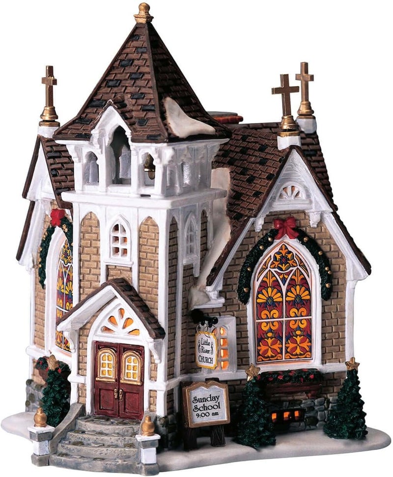 Lemax Christmas Village Little River Church Battery Operated Led - 45069 - Image 1