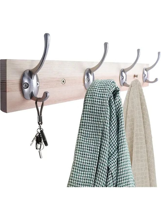 5 قطع خطافات مدخل معدنية متينة منظف حائط فضي - Image 4