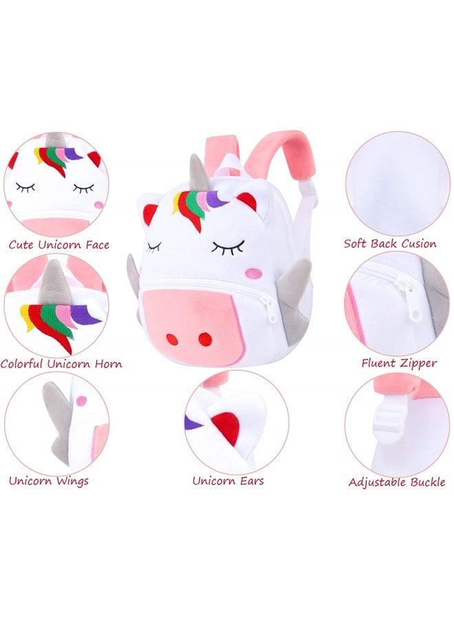 Cute Plush Unicorn Toddler Small Backpack Little Plush Bookbag for Girls 3 to 6 years old  - Image 5