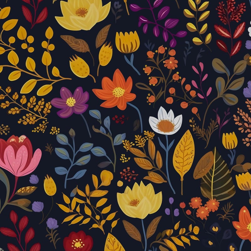 BOKEBEVE Colorful Black Floral Contact PaperPeel and Stick Wallpaper VintageSelf Adhesive Removable Stick on Cabinet Countertop Liner Walls Renter Friendly 175 x 118In