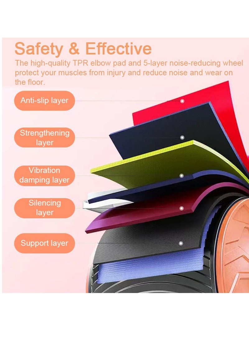 general Automatic Rebound Abdomminal Wheel Ab Abdominal Muscle Exercise Roller with Timer Elbow Support Mute Fitness Equipment for Core Workout Home Office Gym - Image 4