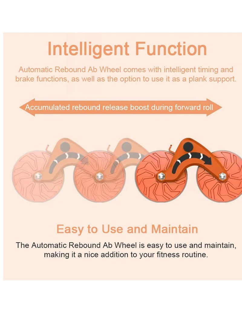 general Automatic Rebound Abdomminal Wheel Ab Abdominal Muscle Exercise Roller with Timer Elbow Support Mute Fitness Equipment for Core Workout Home Office Gym - Image 5