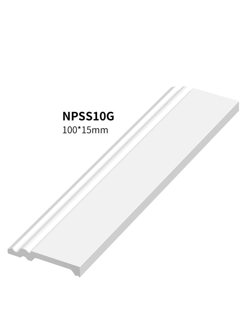 عالم نسيل نعلات من مادة البوليسترين PS Skirting Board - مقاس 15*1.5*240 سم - كرتون - Image 2